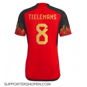 Belgien Youri Tielemans #8 Hemma Matchtröja VM 2022 Kortärmad